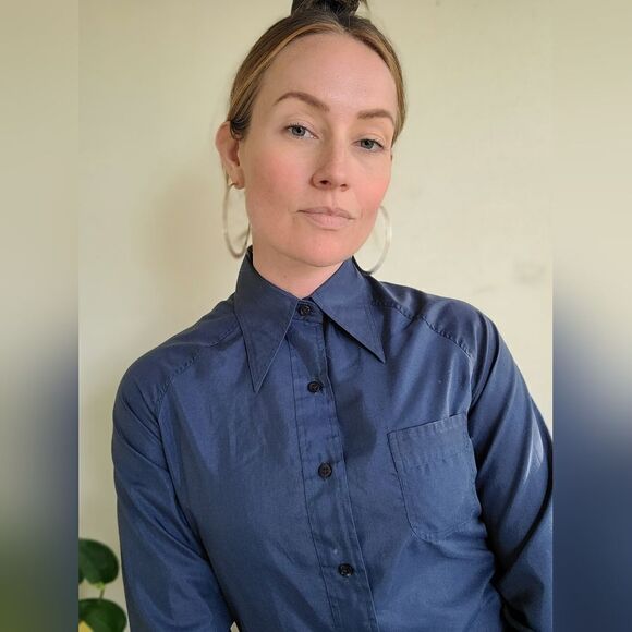 The Sam Vintage Dagger Collar Womens Button Down M - Picture 2 of 10